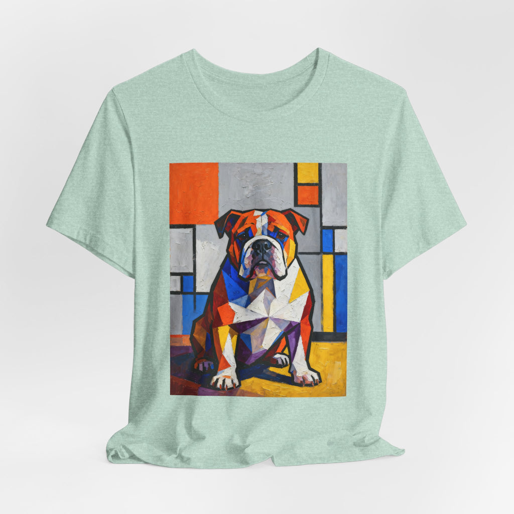 Bulldog T Shirt | Living Work of Art Collection | Cubist Style