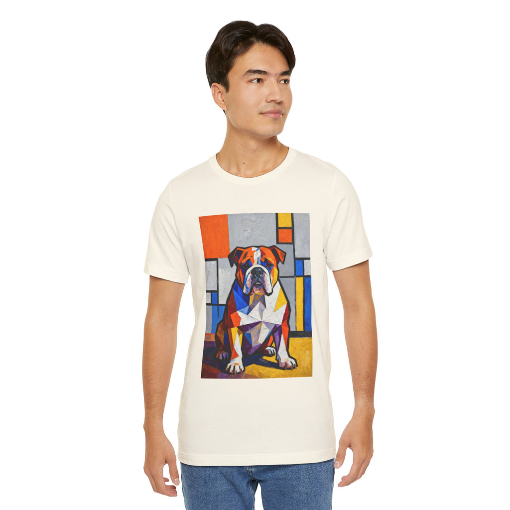 Bulldog T Shirt | Living Work of Art Collection | Cubist Style