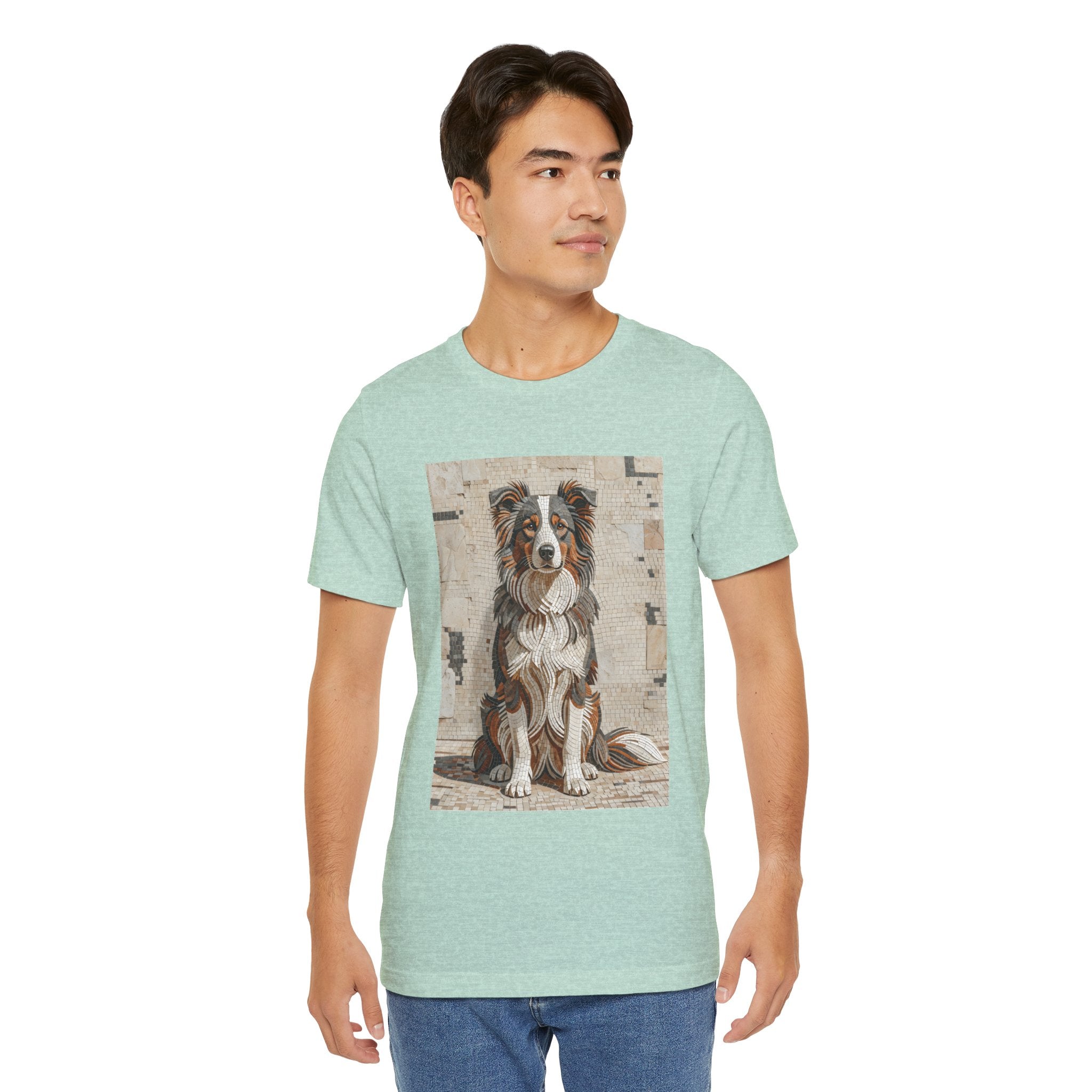Border Collie T Shirt | Living Work of Art Collection | Mosaic Style