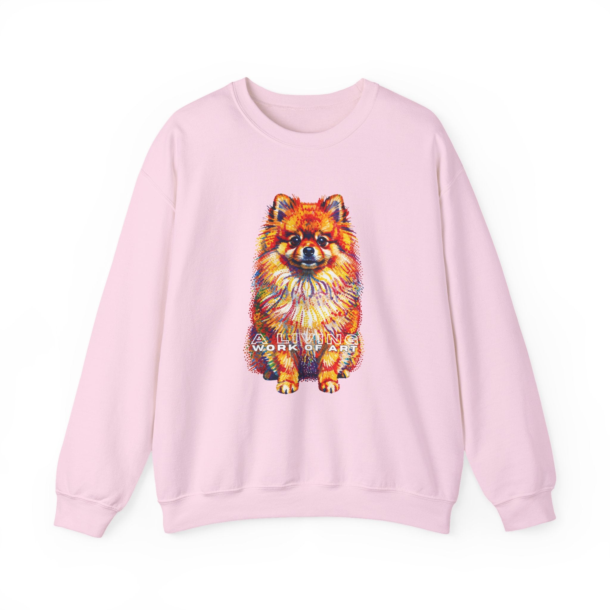 Pomeranian Sweatshirt | Living Work of Art Collection | Pointillism Style