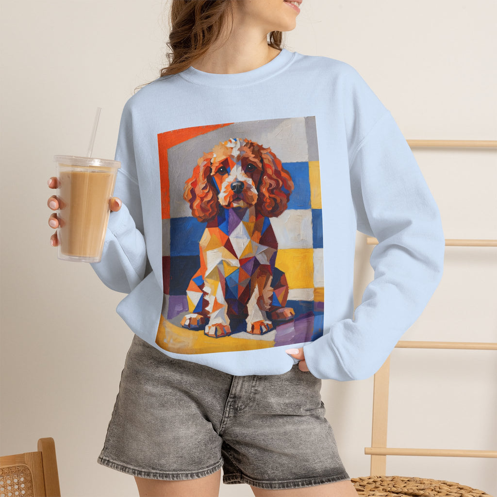 Cavapoo Sweatshirt | Living Work of Art Collection | Cubist Style
