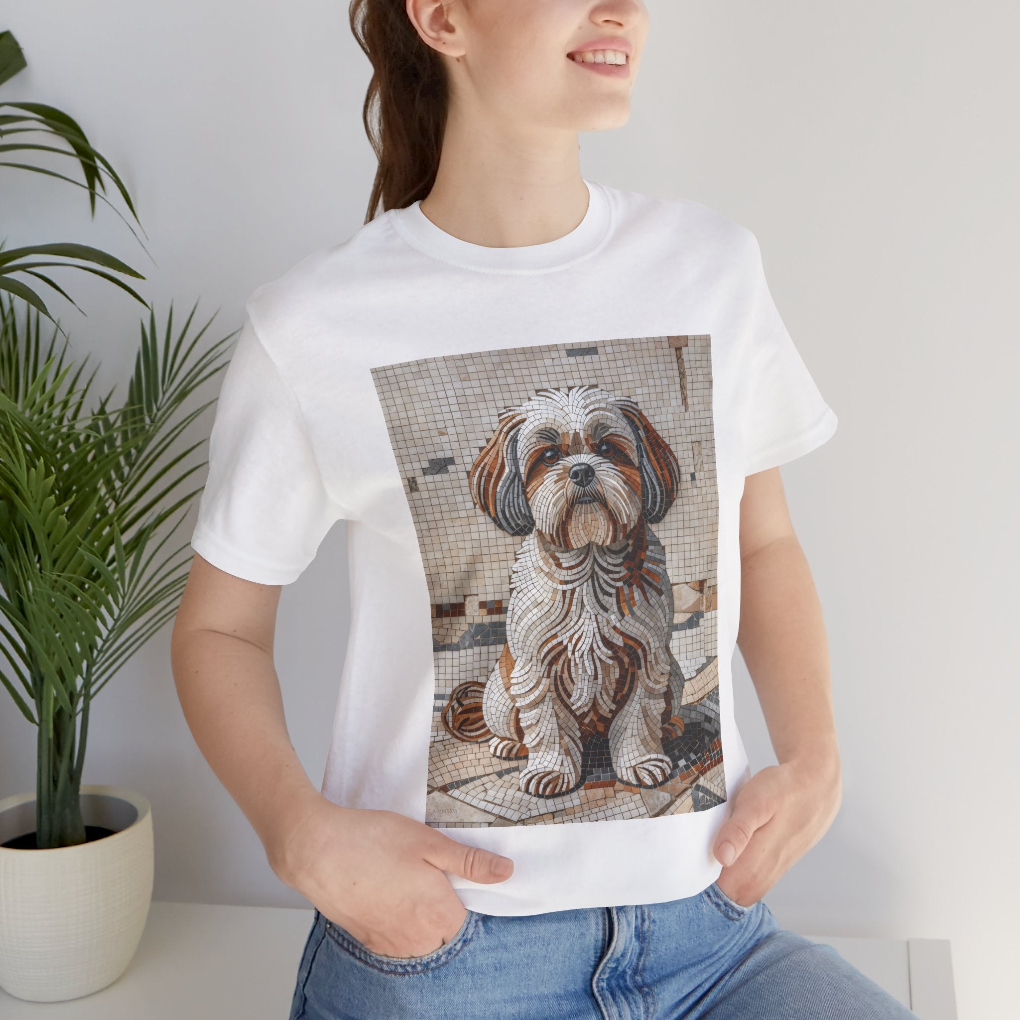 Shih Tzu T Shirt | Living Work of Art Collection | Mosaic Style