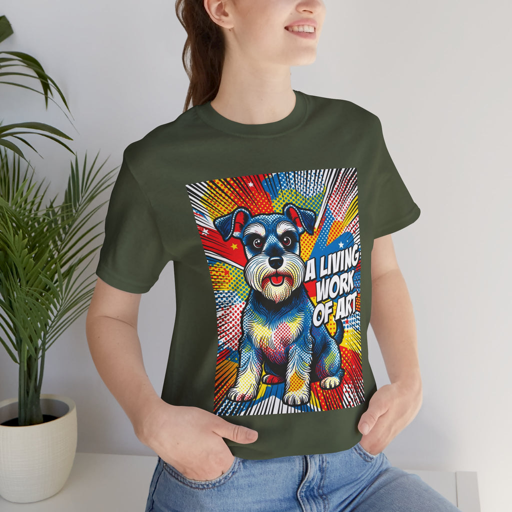 Schnauzer T Shirt | Living Work of Art Collection | Pop Art
