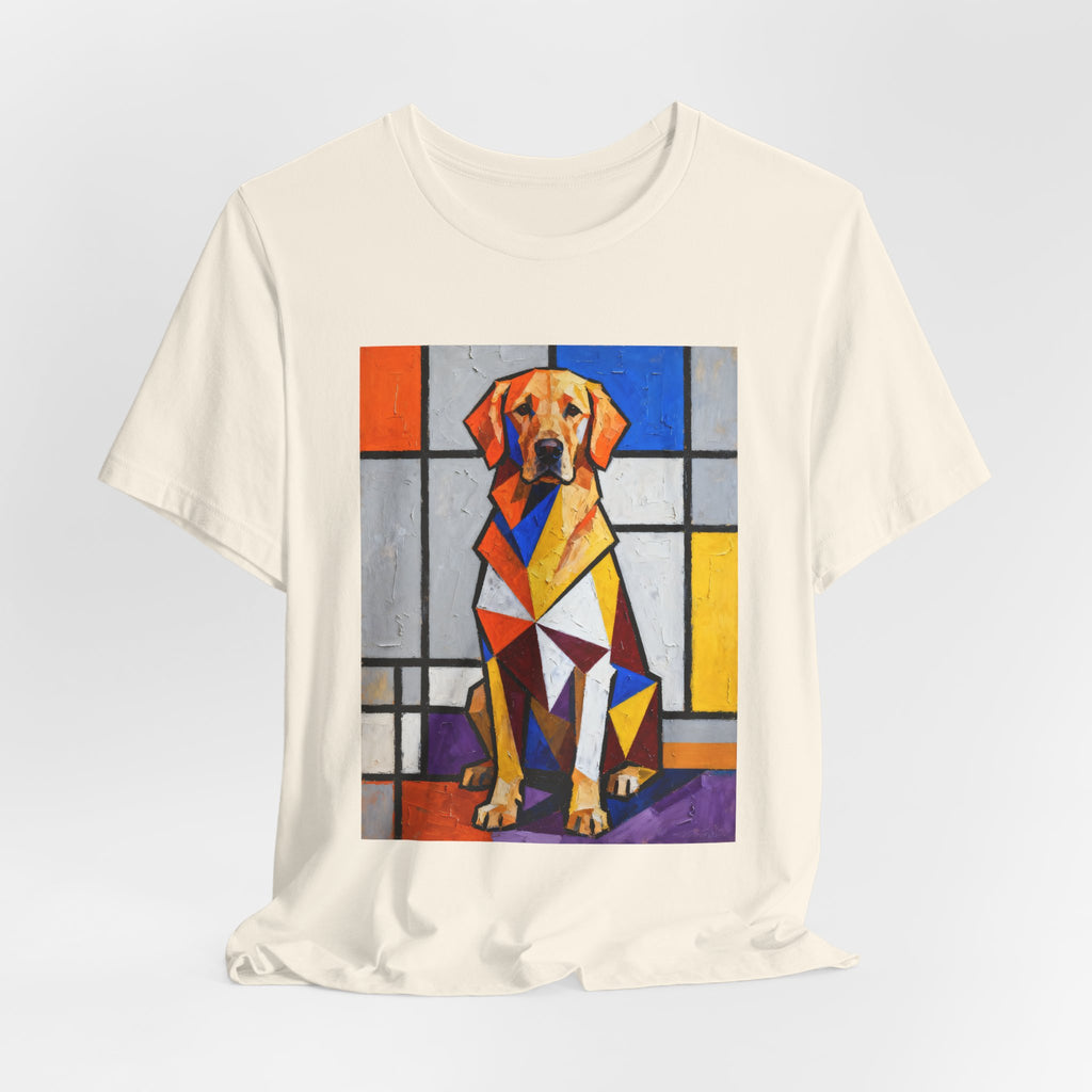 Golden Retriever T Shirt | Living Work of Art Collection | Cubist Style