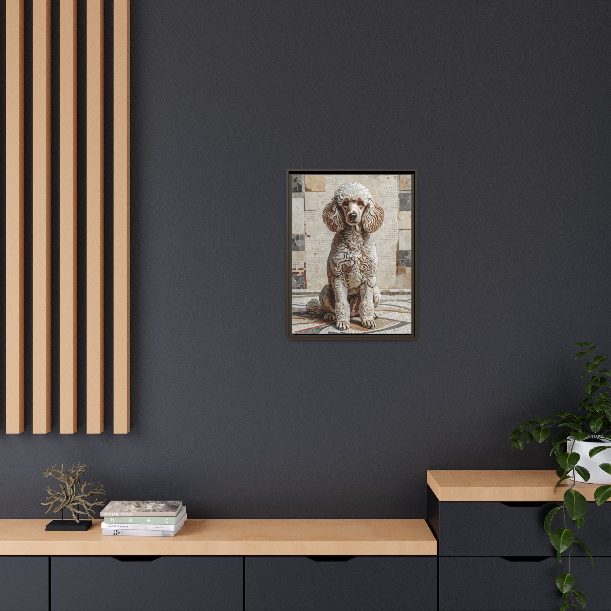 Poodle Canvas Wall Art | Living Work of Art Collection | Mosaic Style Print