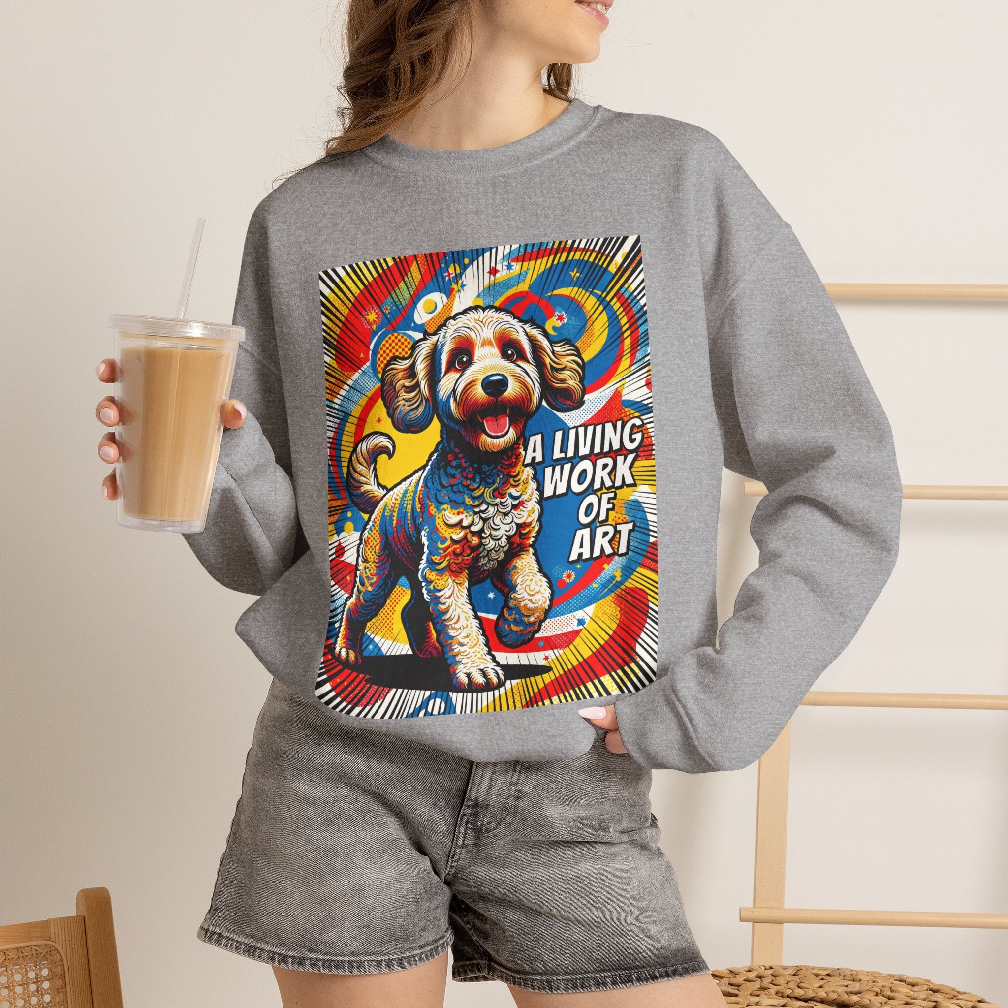 Labradoodle Sweatshirt | Living Work of Art Collection | Pop Art