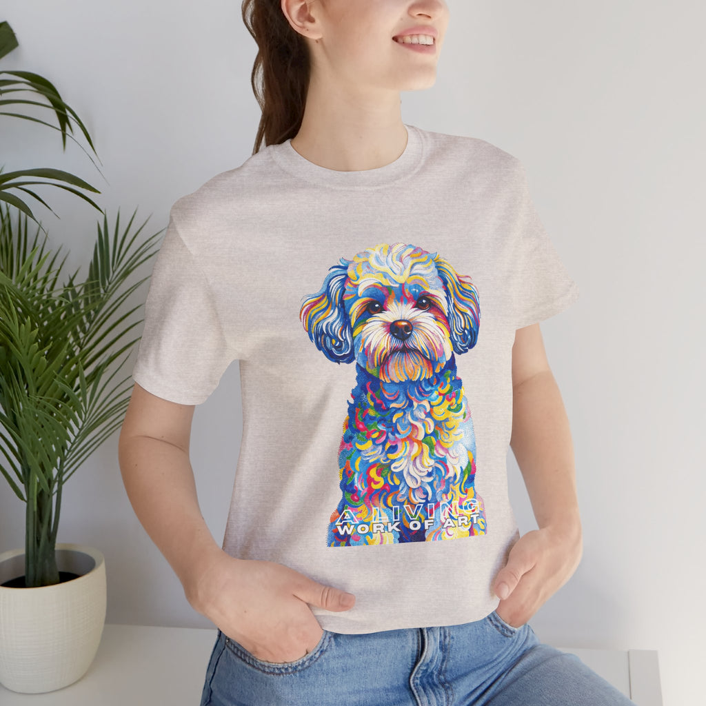 Shih-Poo T Shirt | Living Work of Art Collection | Pointillism Style