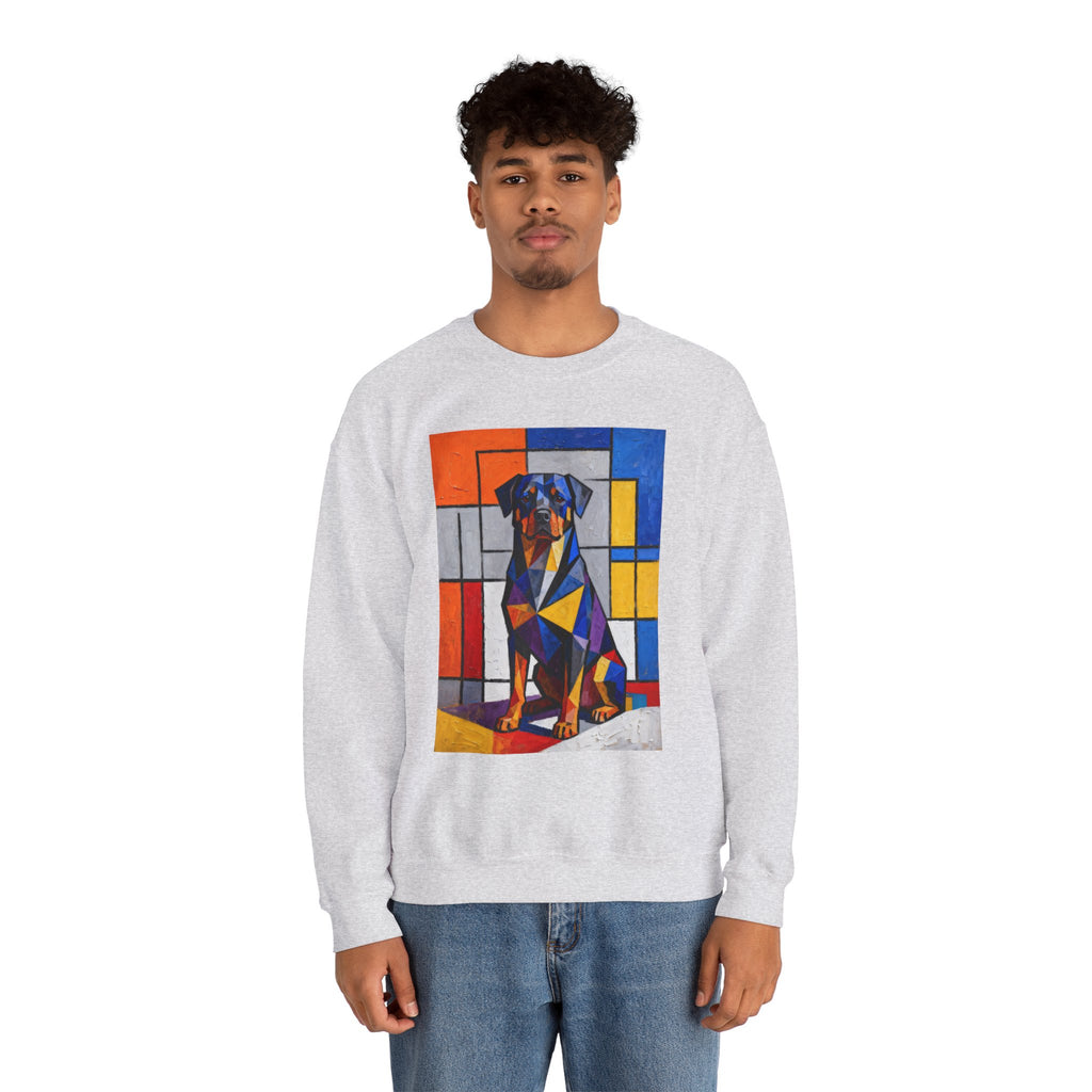 Rottweiler Sweatshirt | Living Work of Art Collection | Cubist Style