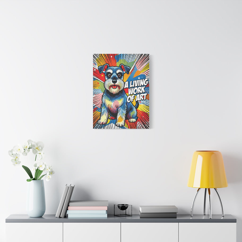Schnauzer Canvas Wall Art | Living Work of Art Collection | Pop Art Print