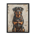 Rottweiler Canvas Wall Art - Mosaic Style Fine Art Print | Living Work of Art Collection