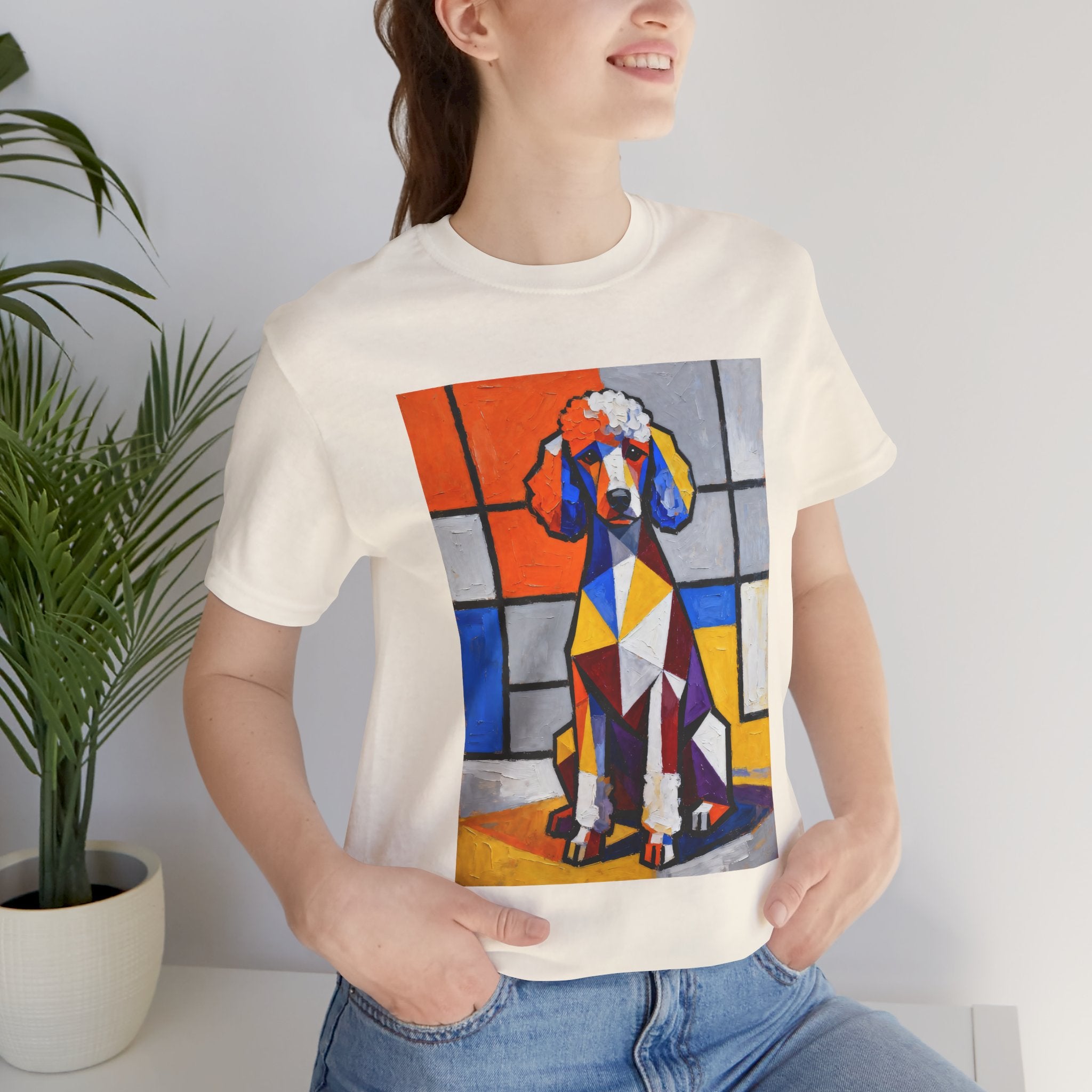 Poodle T Shirt | Living Work of Art Collection | Cubist Style