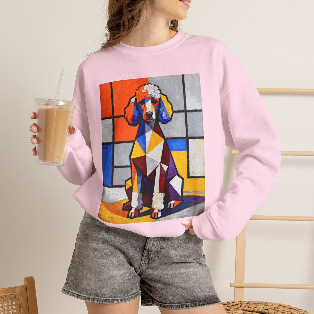 Poodle Sweatshirt | Living Work of Art Collection | Cubist Style