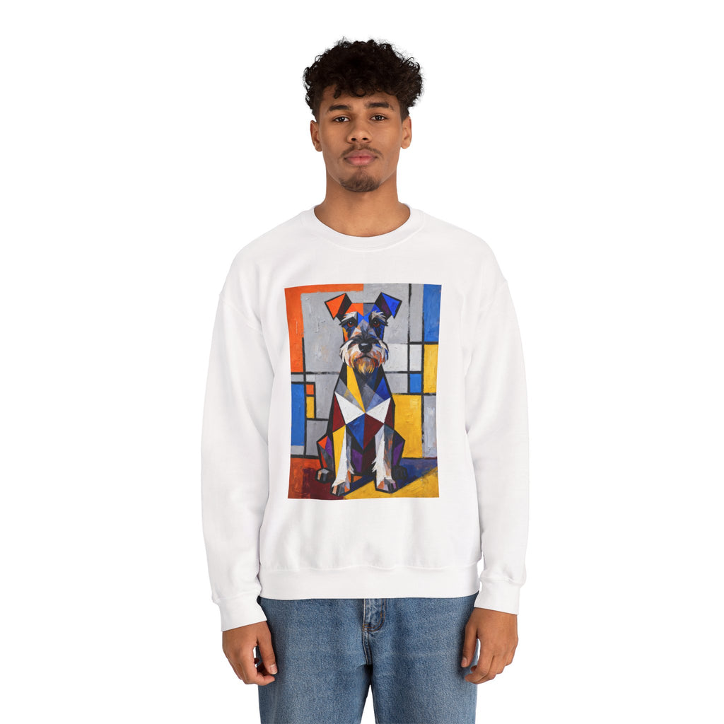 Schnauzer Sweatshirt | Living Work of Art Collection | Cubist Style