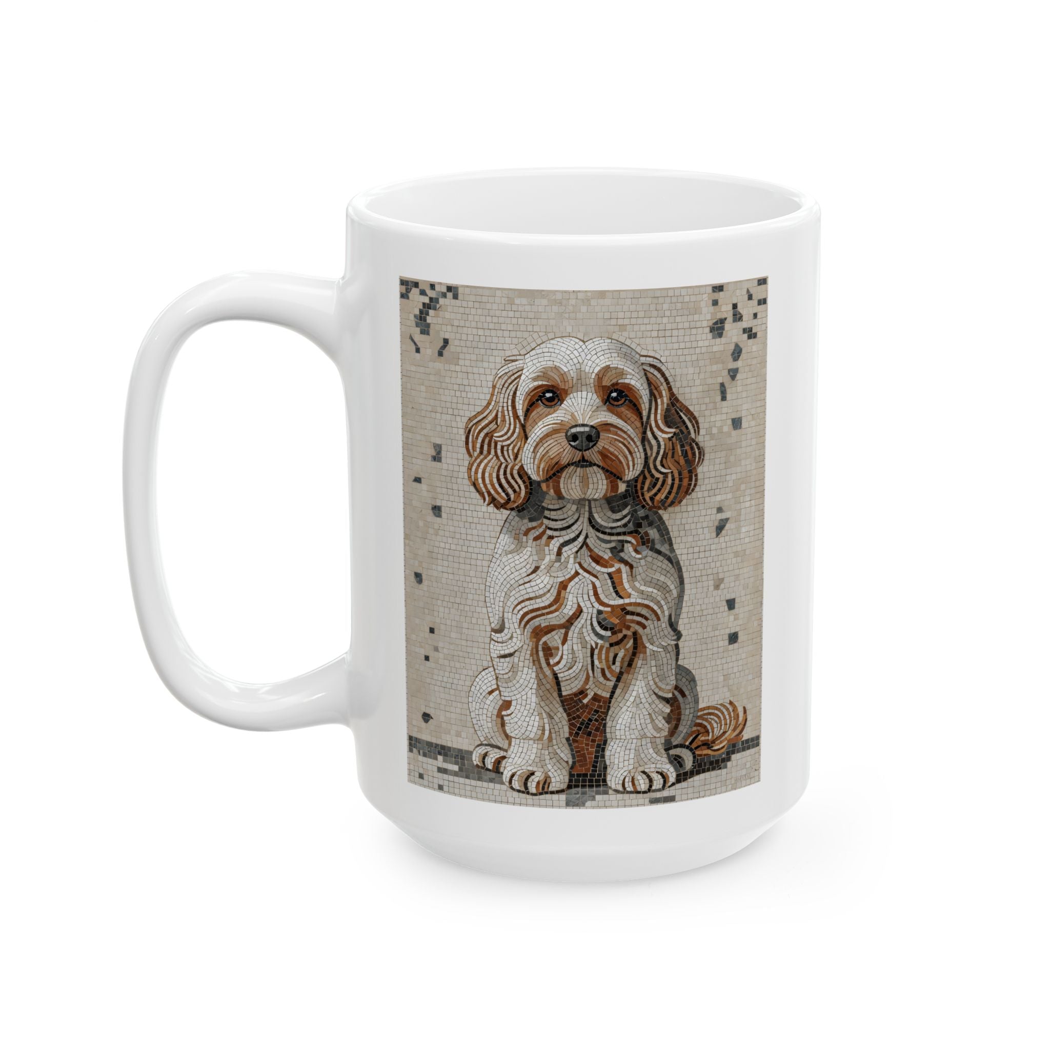 Cavapoo Coffee Mug | Living Work of Art Collection | Mosaic Style