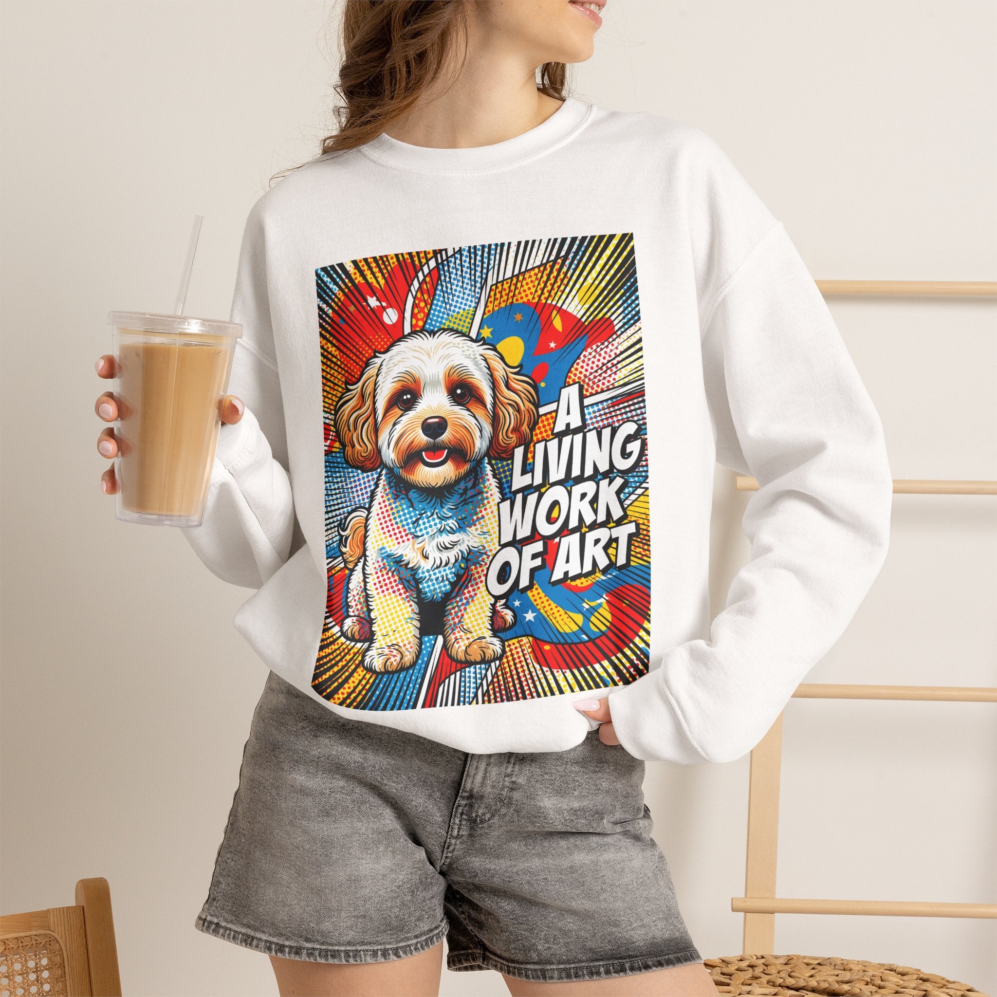 Maltipoo Sweatshirt | Living Work of Art Collection | Pop Art