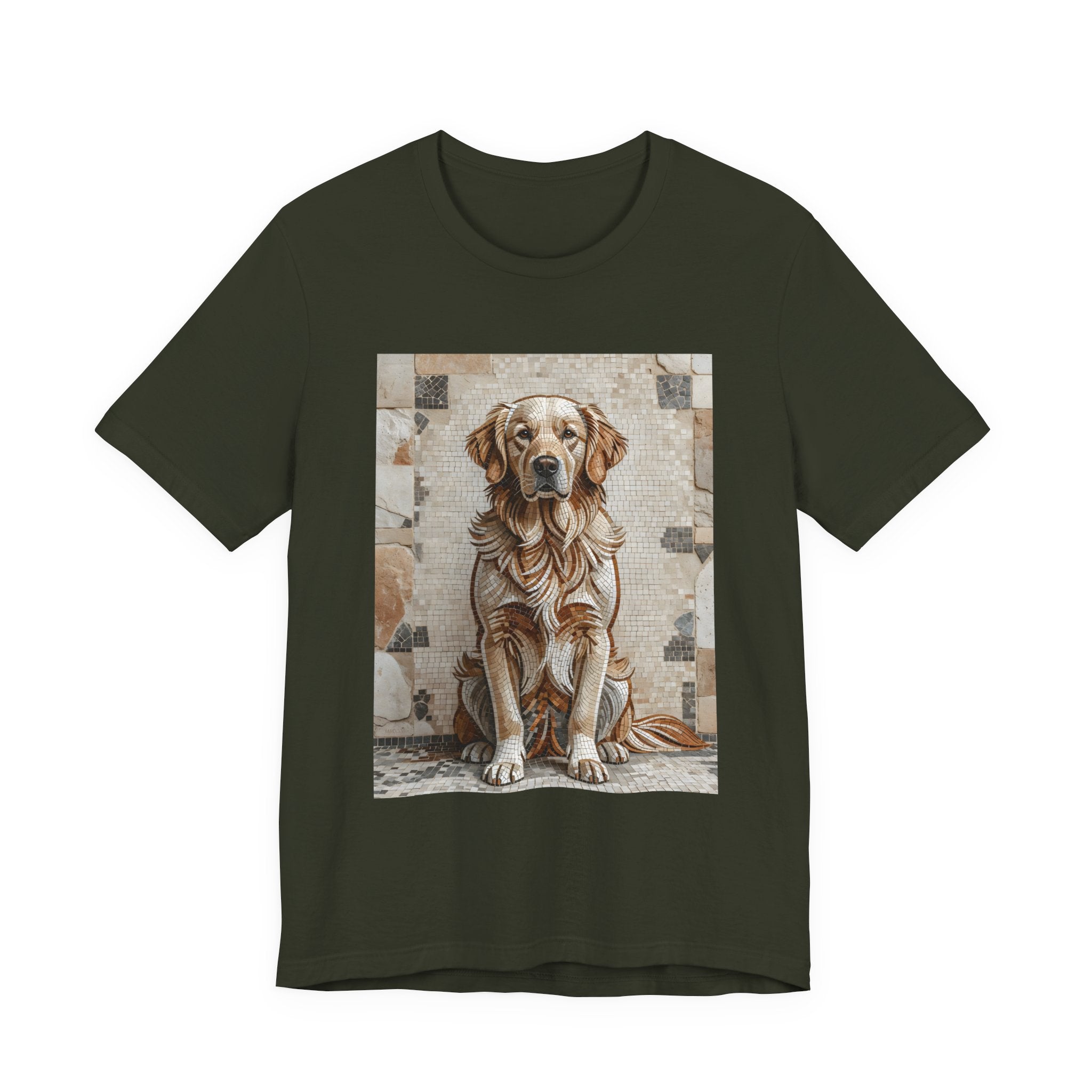 Golden Retriever T Shirt | Living Work of Art Collection | Mosaic Style