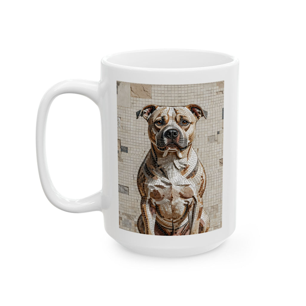 Staffordshire Bull Terrier Coffee Mug | Living Work of Art Collection | Mosaic Style