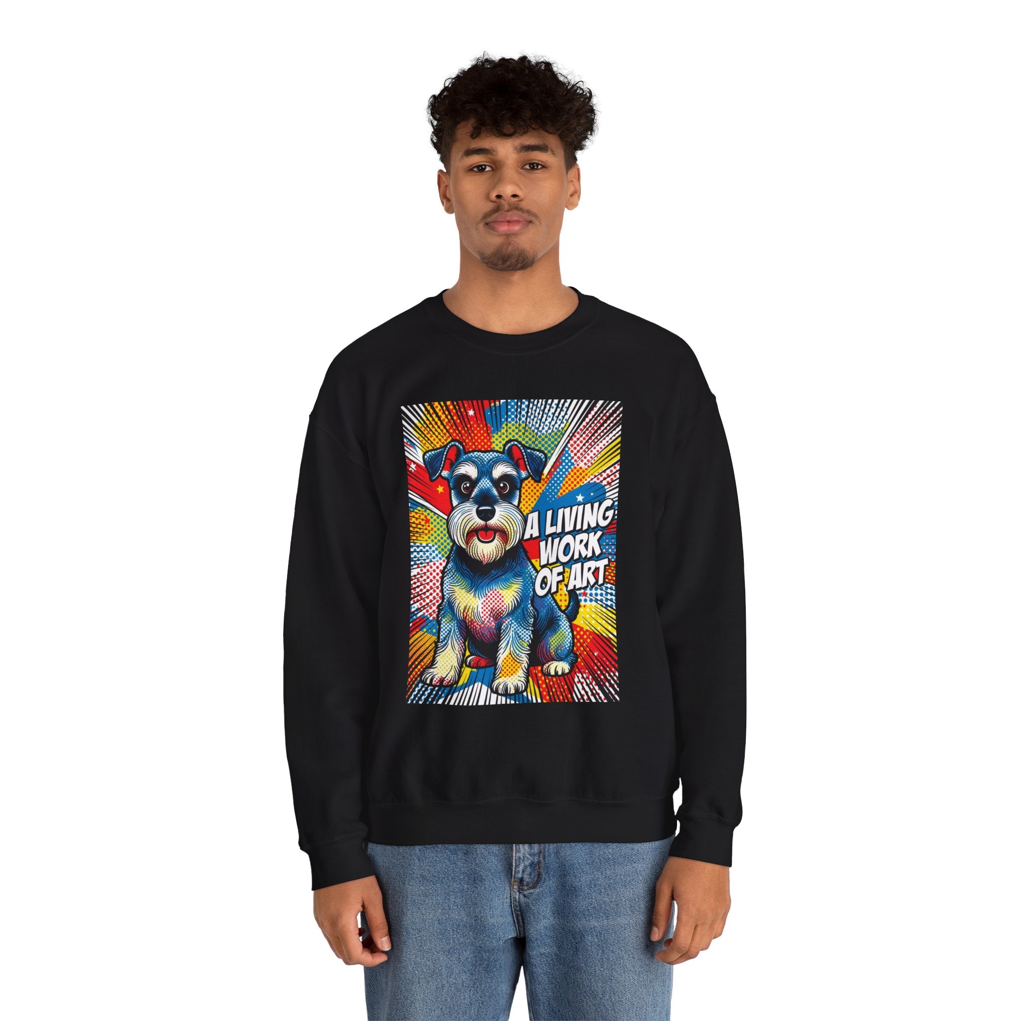 Schnauzer Sweatshirt | Living Work of Art Collection | Pop Art