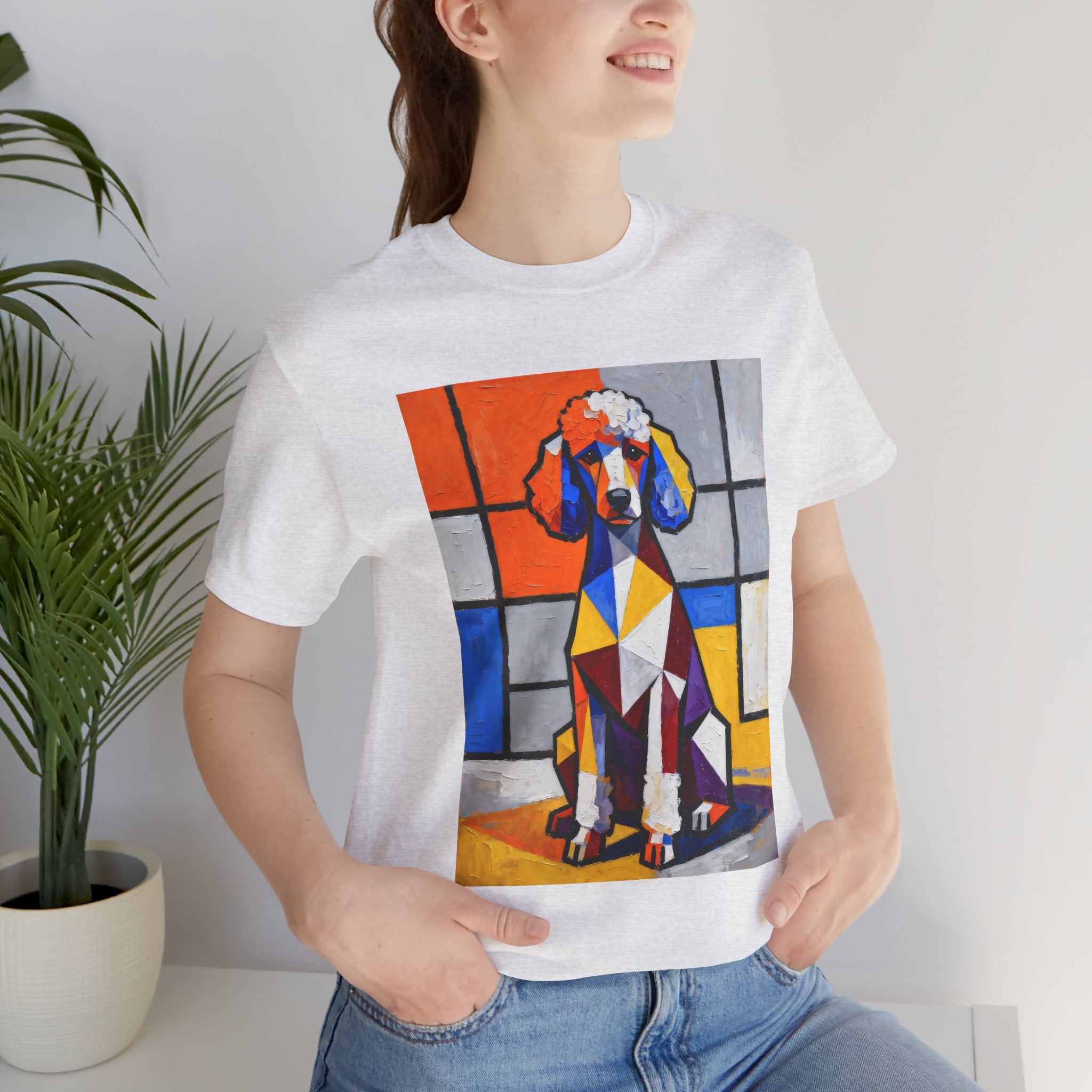 Poodle T Shirt | Living Work of Art Collection | Cubist Style