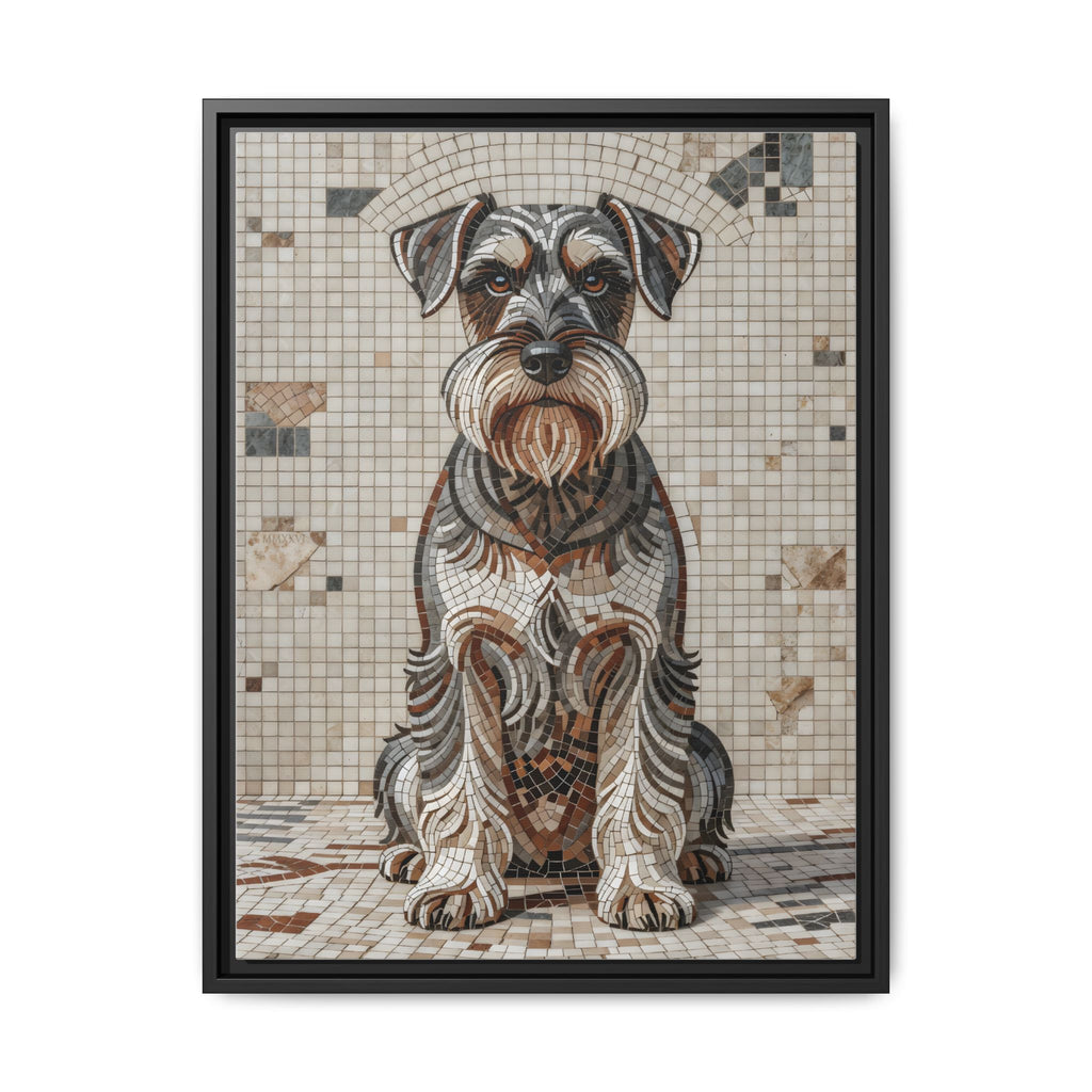 Schnauzer Canvas Wall Art | Living Work of Art Collection | Mosaic Style Print