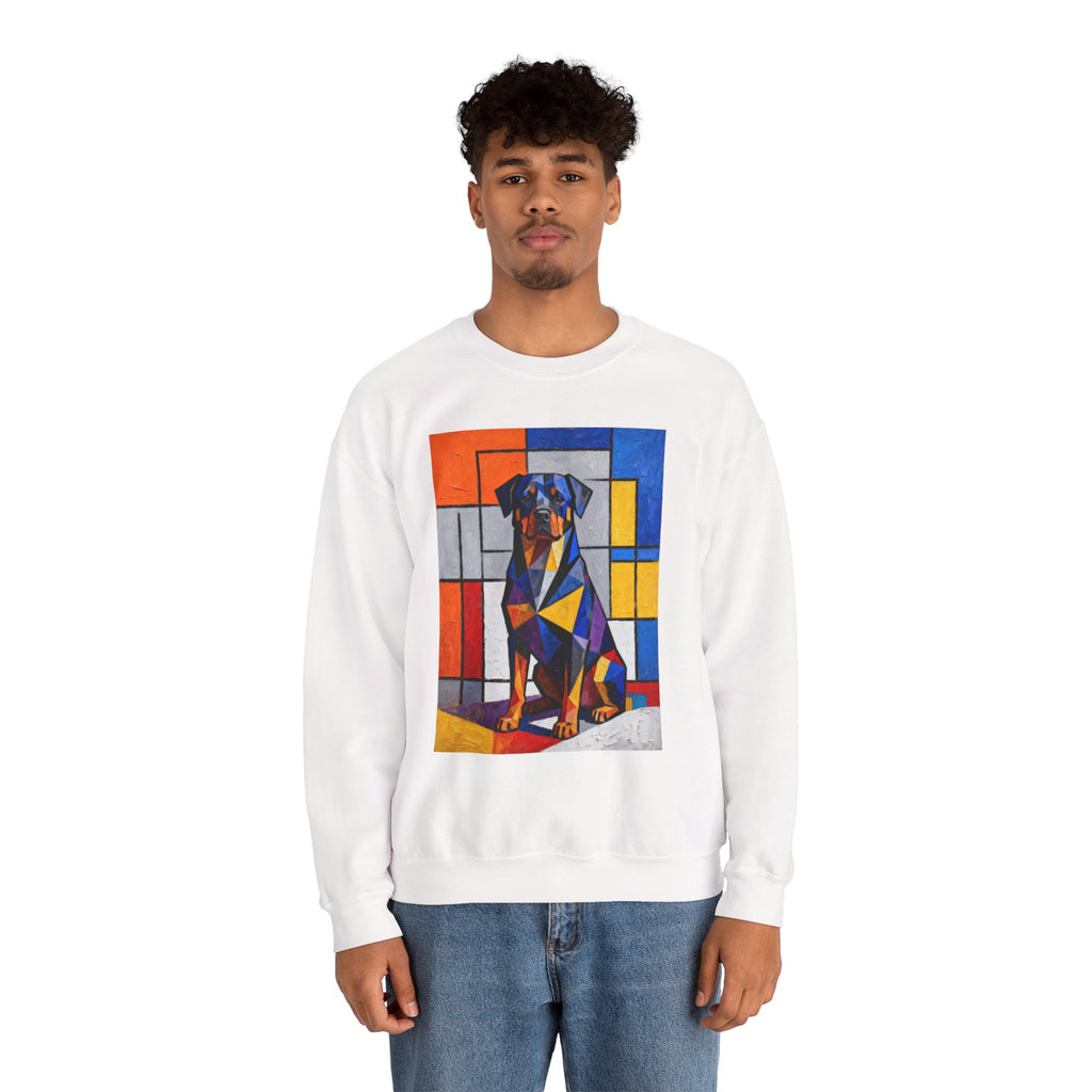 Rottweiler Sweatshirt | Living Work of Art Collection | Cubist Style