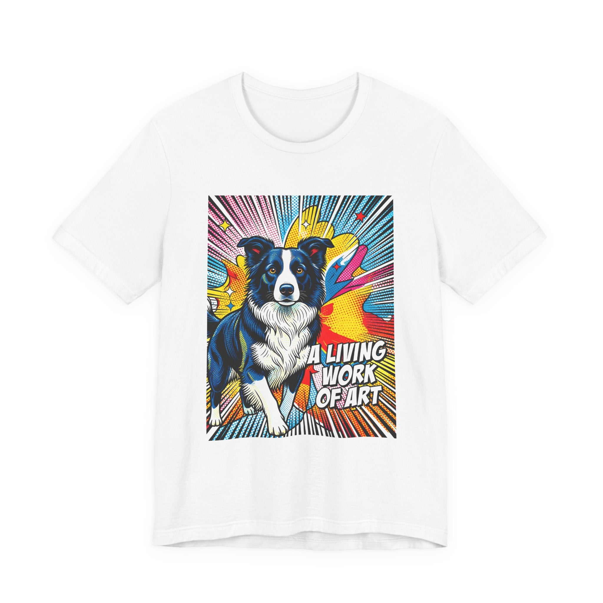 Border Collie T Shirt | Living Work of Art Collection | Pop Art