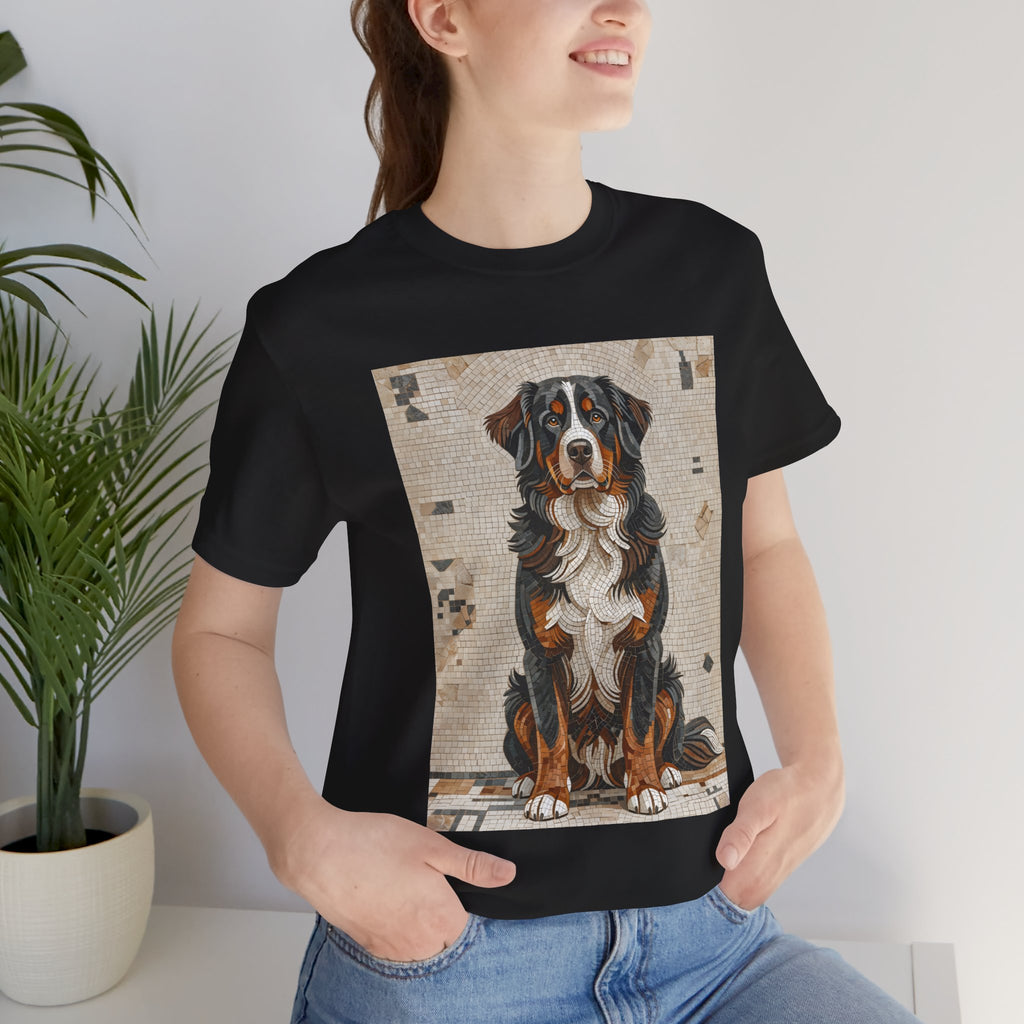 Bernese Mountain Dog T Shirt | Living Work of Art Collection | Mosaic Style