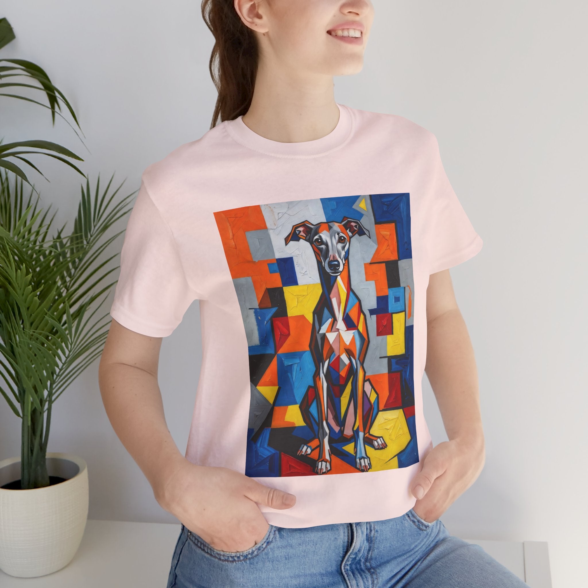 Italian Greyhound T Shirt | Living Work of Art Collection | Cubist Style