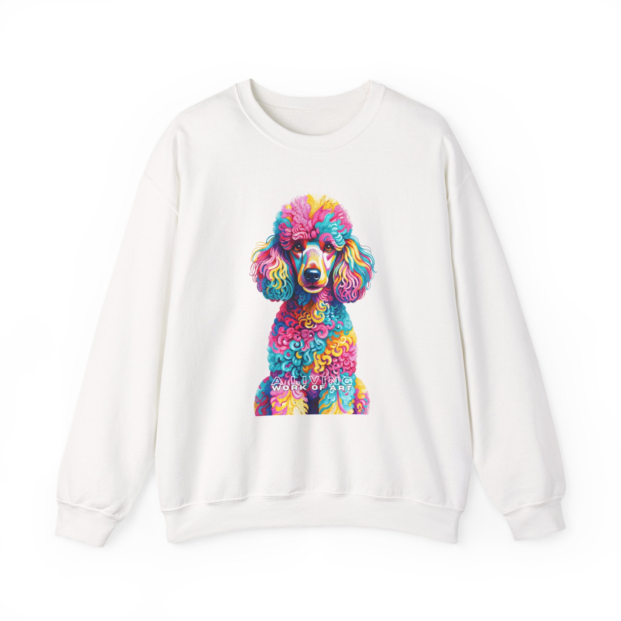 Poodle Sweatshirt | Living Work of Art Collection | Pointillism Style