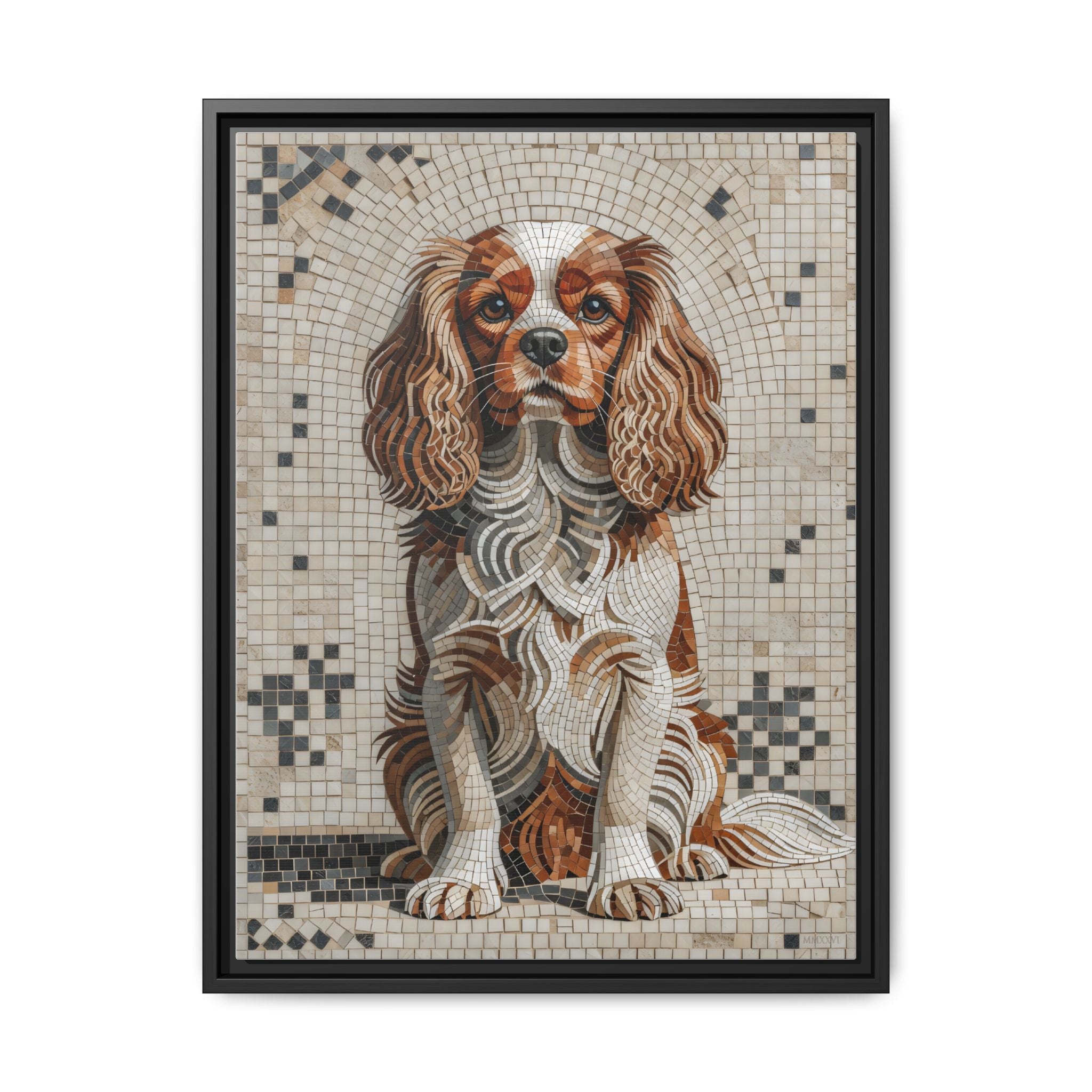 Cavalier King Charles Spaniel Canvas Wall Art | Living Work of Art Collection | Mosaic Style Print
