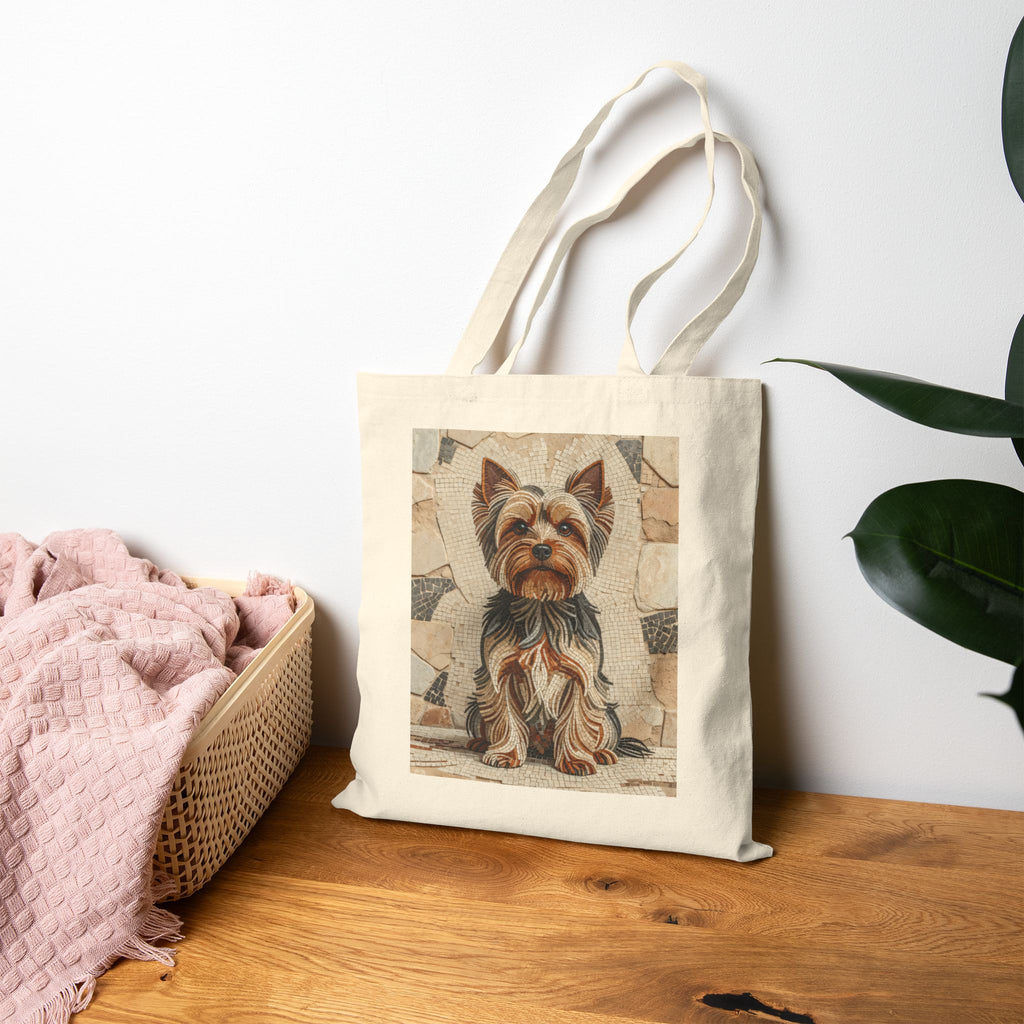Yorkshire Terrier Tote Bag | Living Work of Art Collection | Mosaic Style