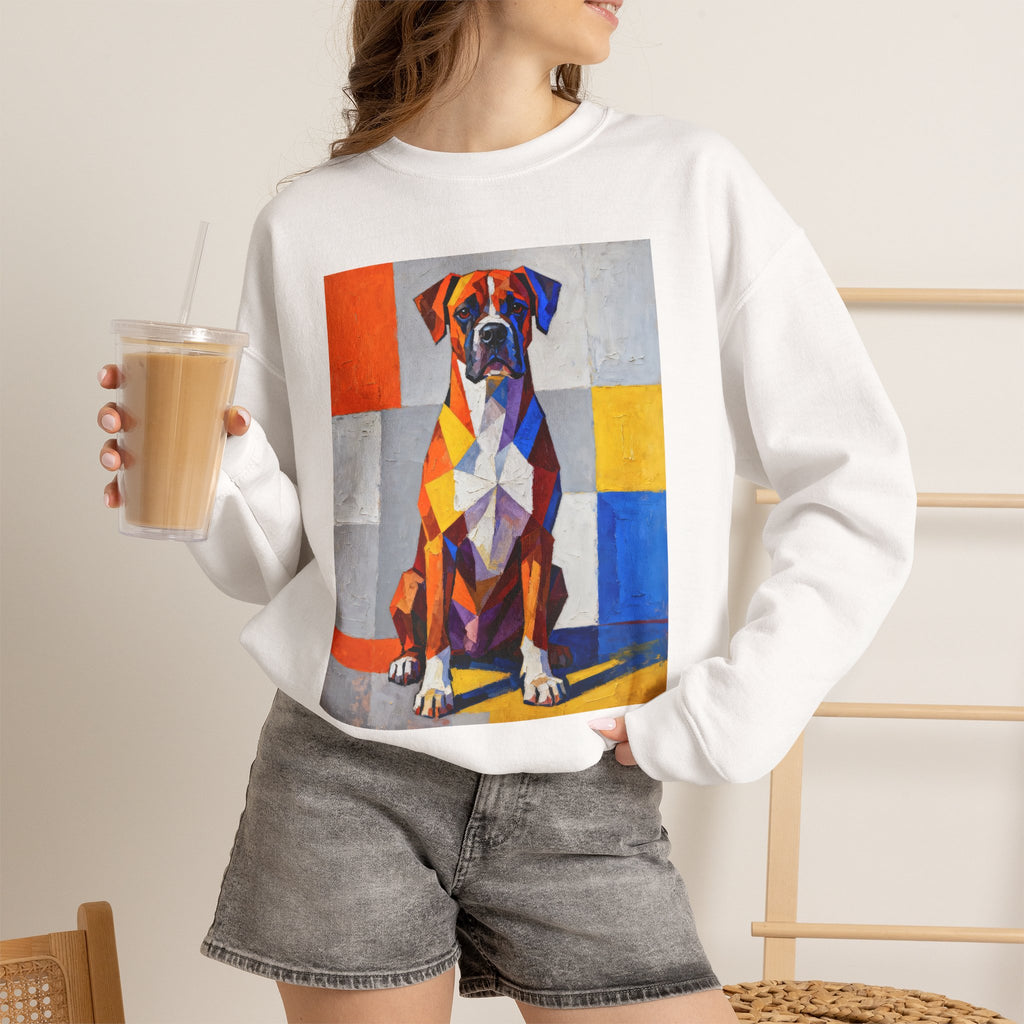 Boxer Sweatshirt | Living Work of Art Collection | Cubist Style