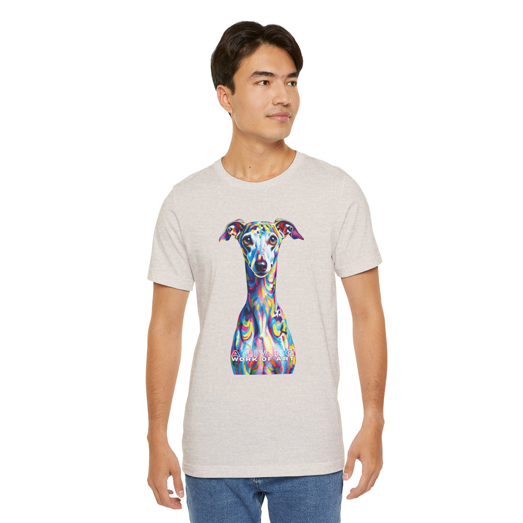Italian Greyhound T Shirt | Living Work of Art Collection | Pointillism Style