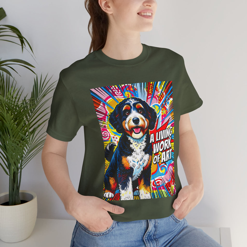 Bernedoodle T Shirt | Living Work of Art Collection | Pop Art