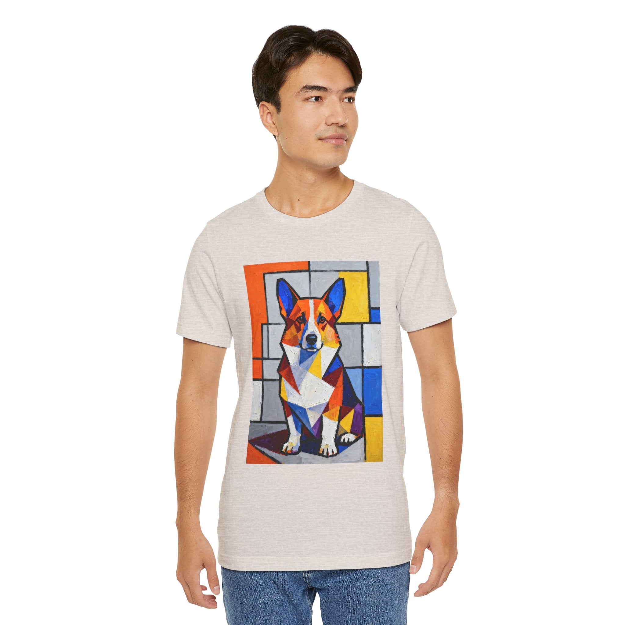 Corgi T Shirt | Living Work of Art Collection | Cubist Style