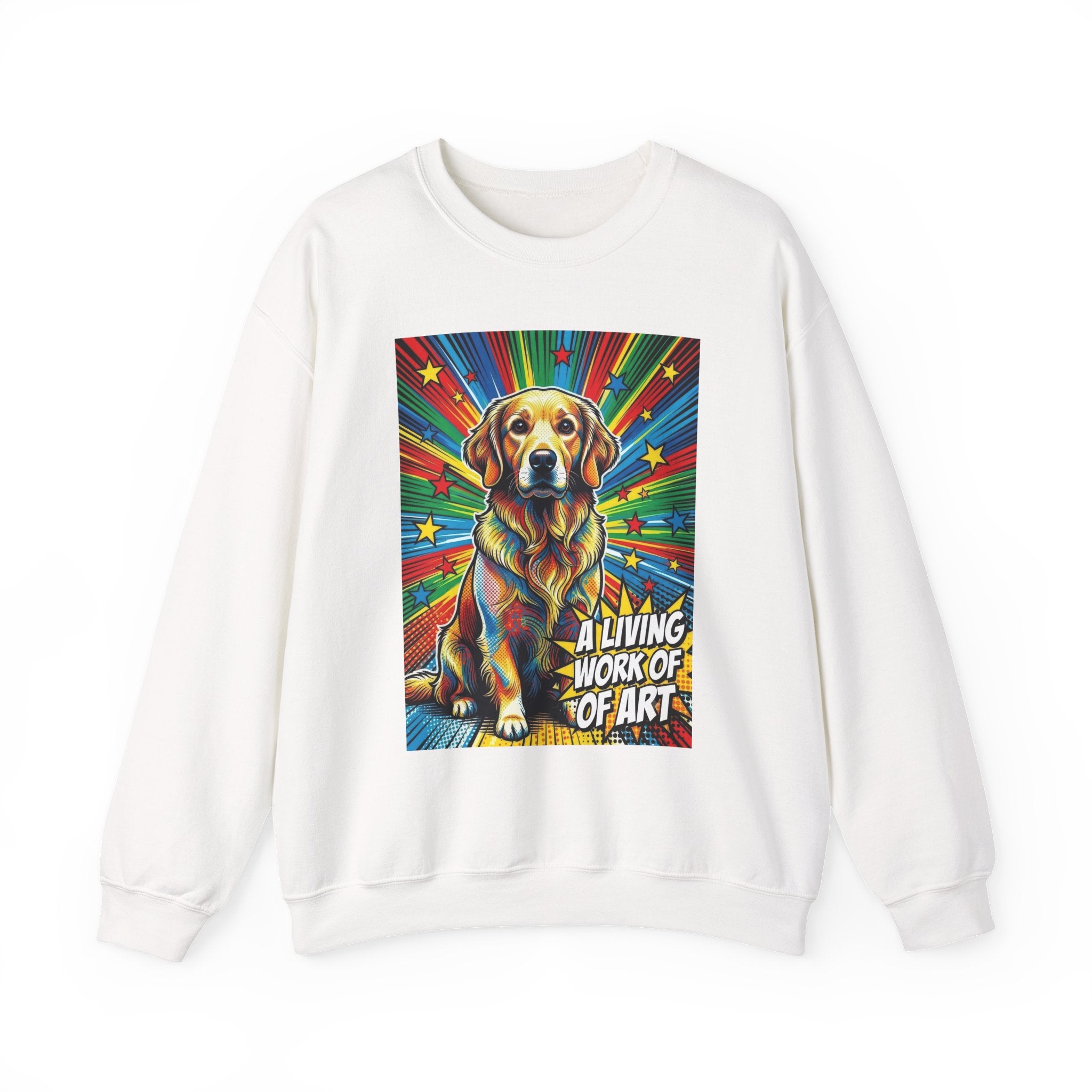 Golden Retriever Sweatshirt | Living Work of Art Collection | Pop Art