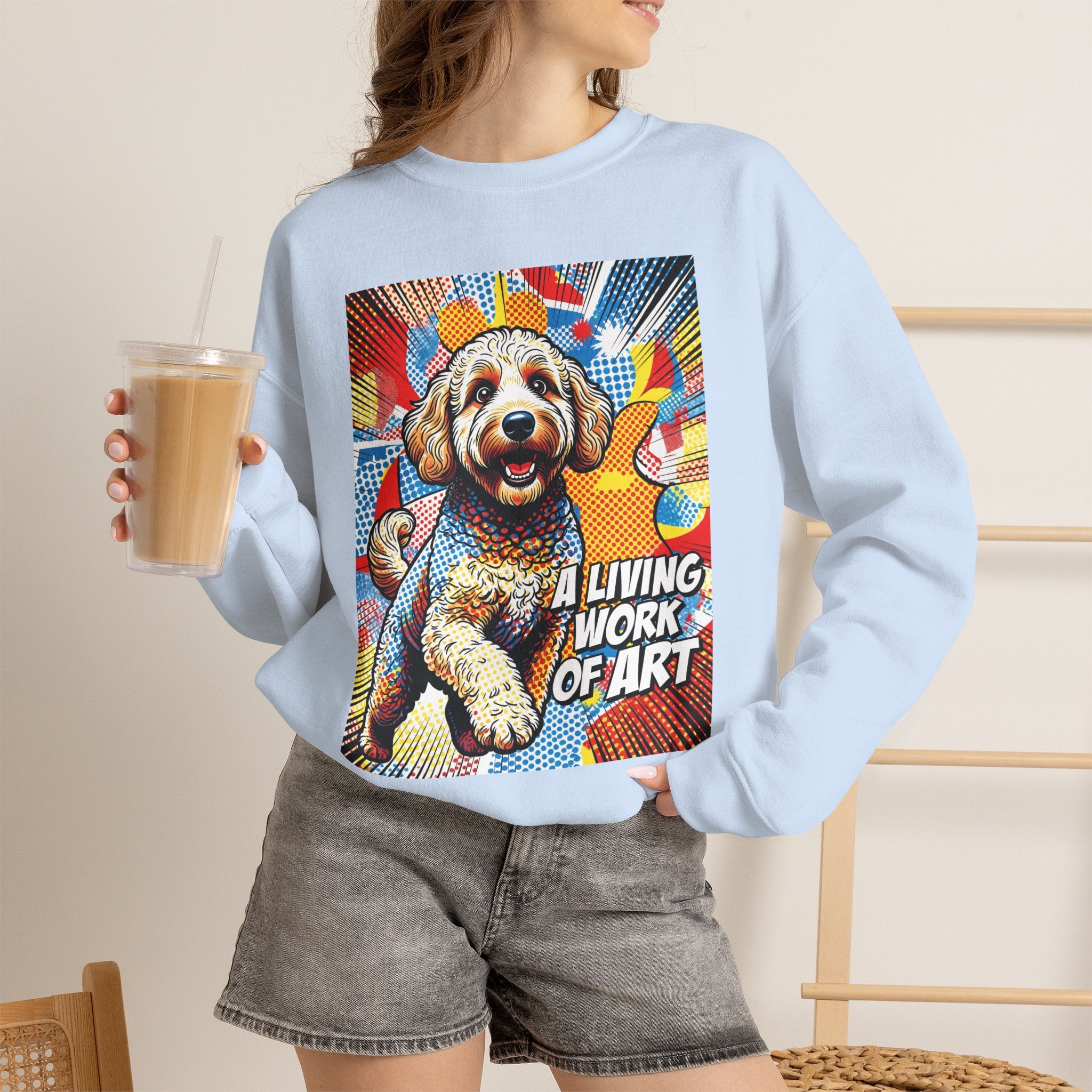 Goldendoodle Sweatshirt | Living Work of Art Collection | Pop Art