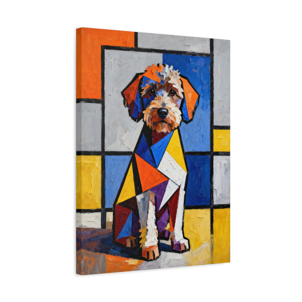 Schnoodle Canvas Wall Art | Living Work of Art Collection | Cubist Style Print