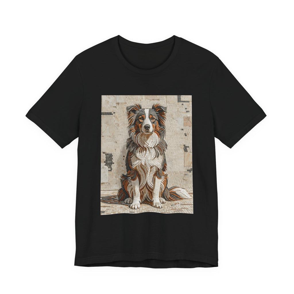 Border Collie T Shirt | Living Work of Art Collection | Mosaic Style