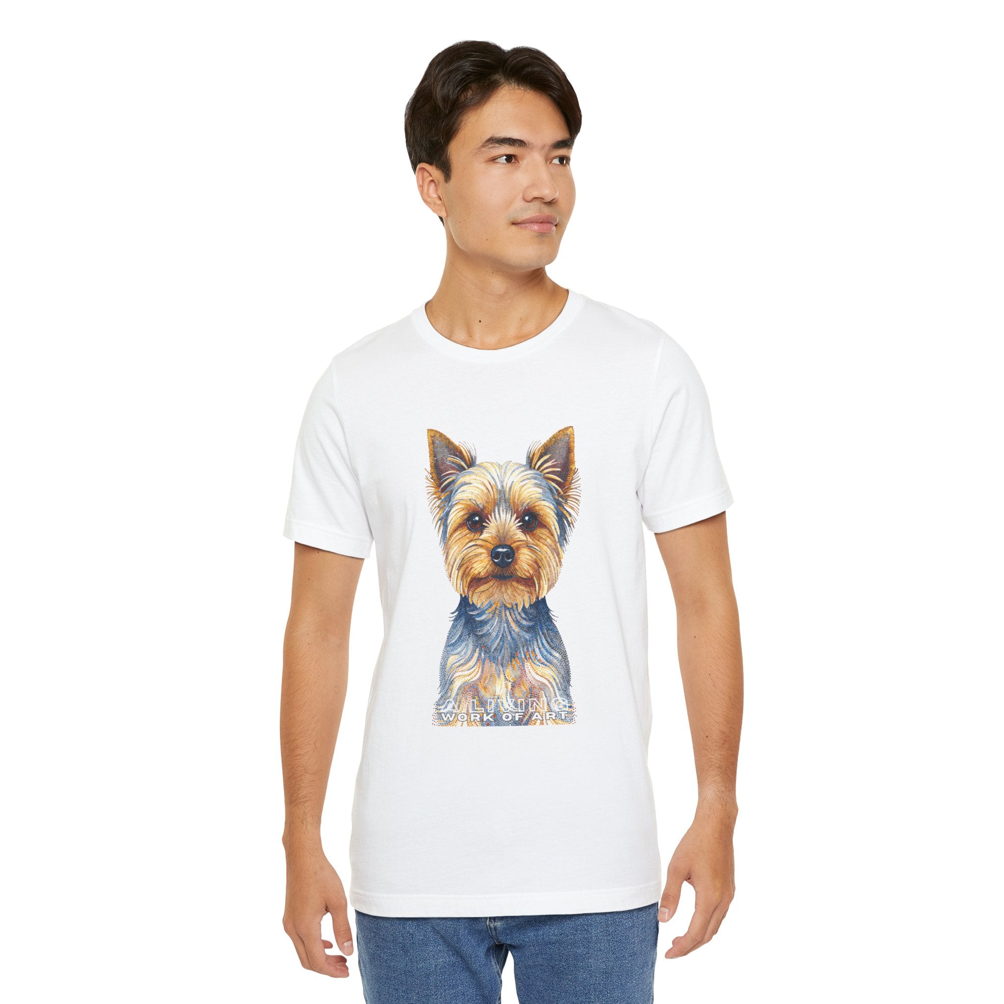 Yorkshire Terrier T Shirt | Living Work of Art Collection | Pointillism Style