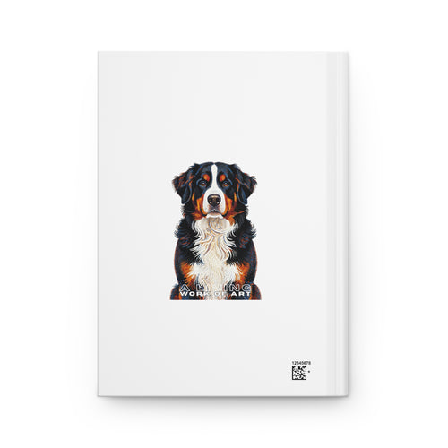 Bernese Mountain Dog Notebook | Living Work of Art Collection | Pointillism Style