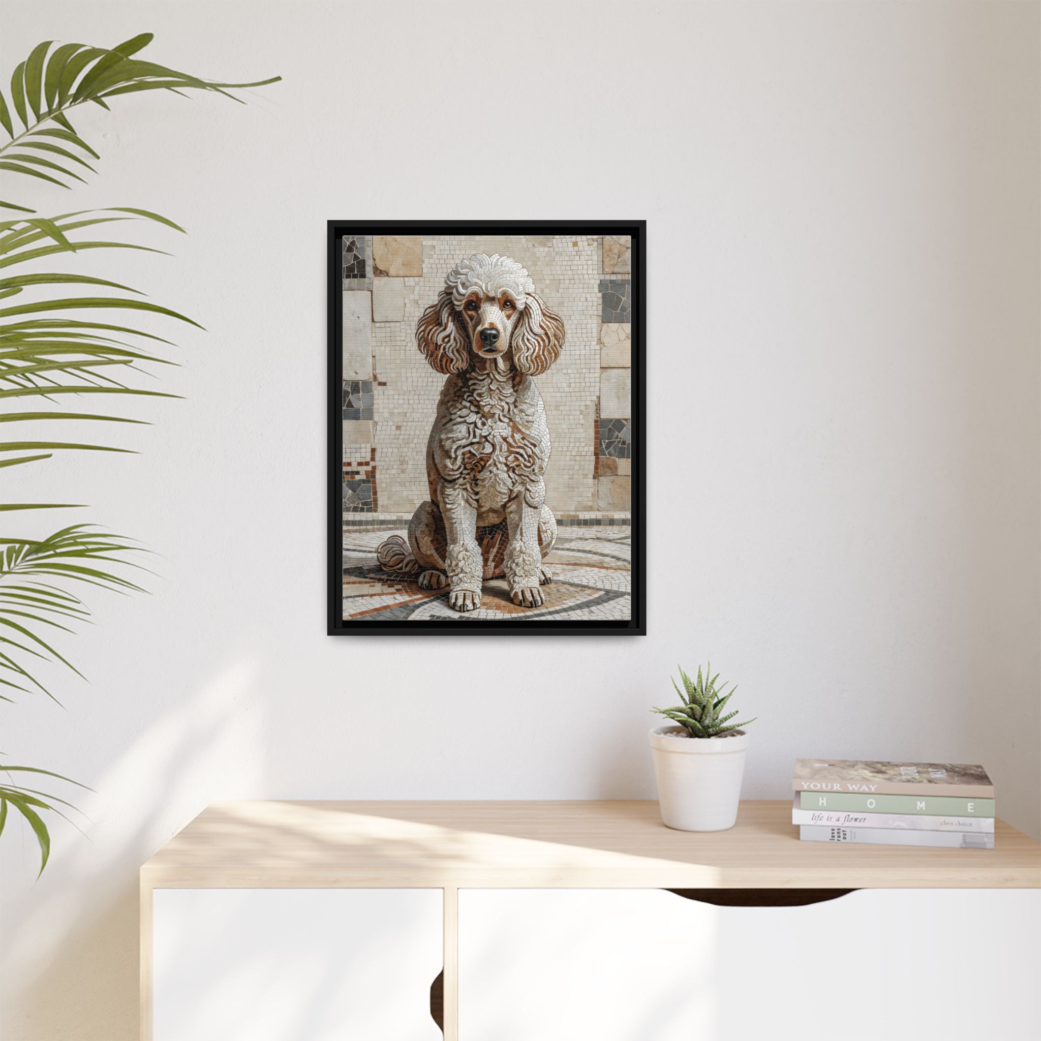 Poodle Canvas Wall Art | Living Work of Art Collection | Mosaic Style Print