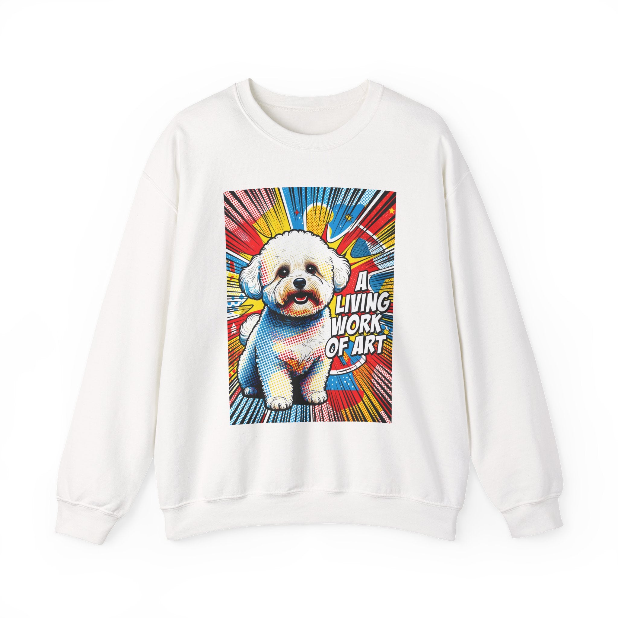 Bichon Frise Sweatshirt | Living Work of Art Collection | Pop Art