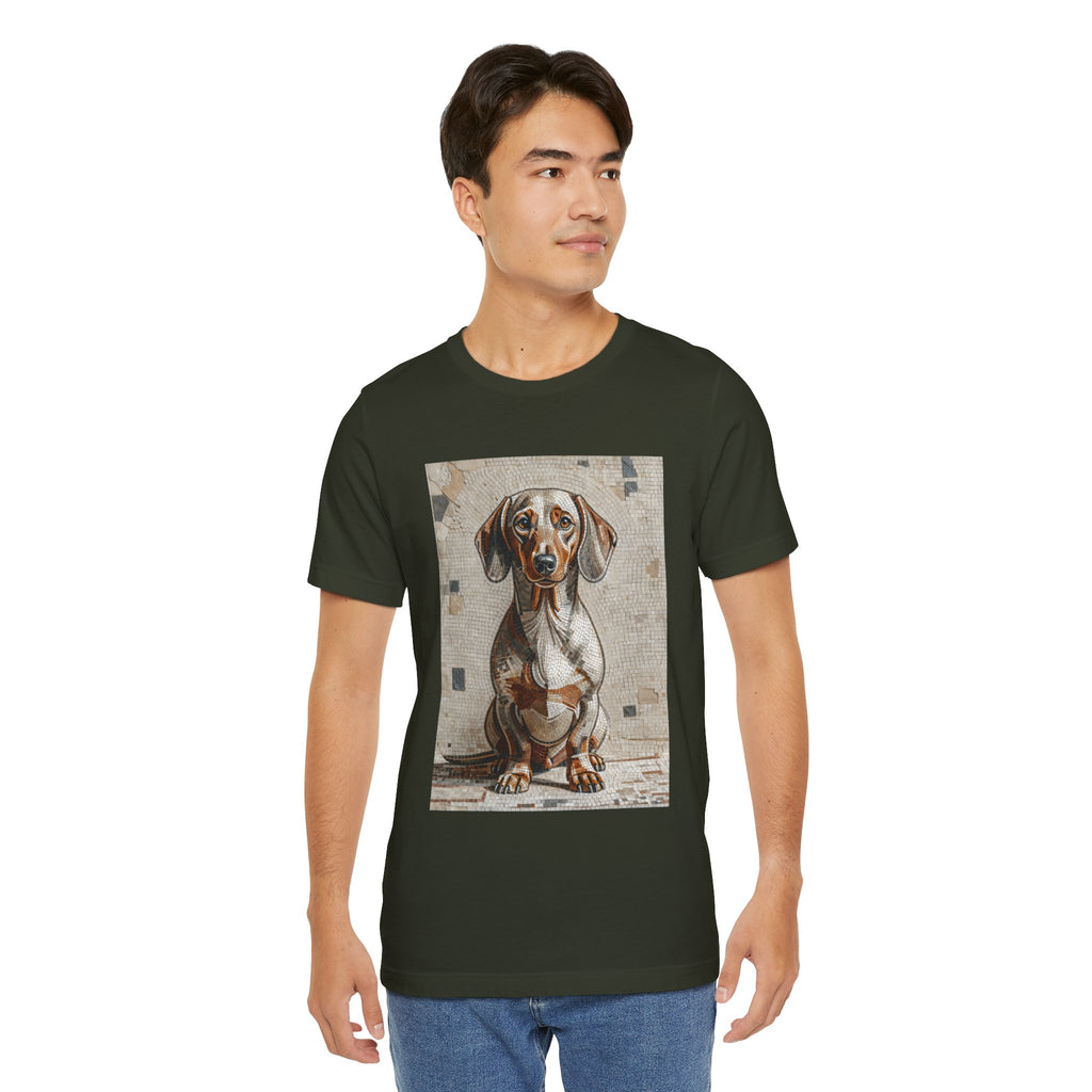 Dachshund T Shirt | Living Work of Art Collection | Mosaic Style