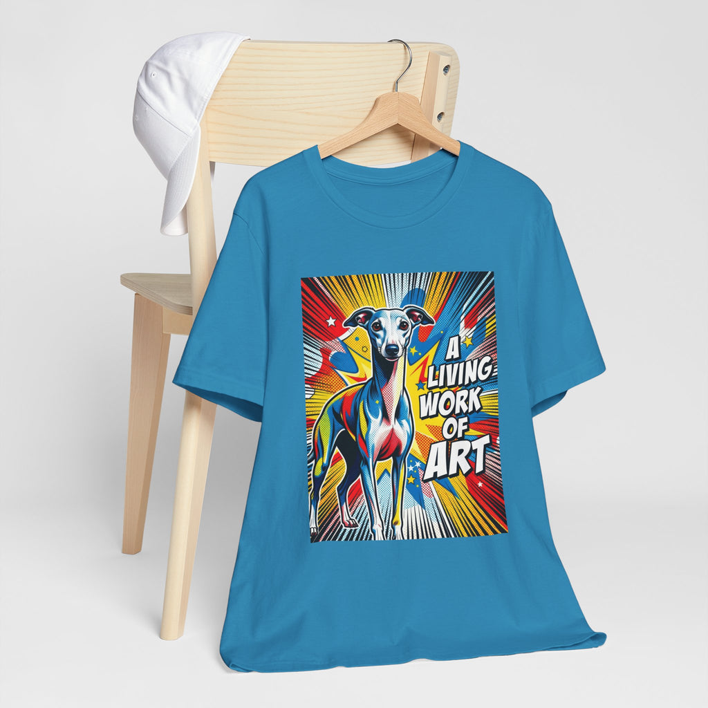 Whippet T Shirt | Living Work of Art Collection | Pop Art
