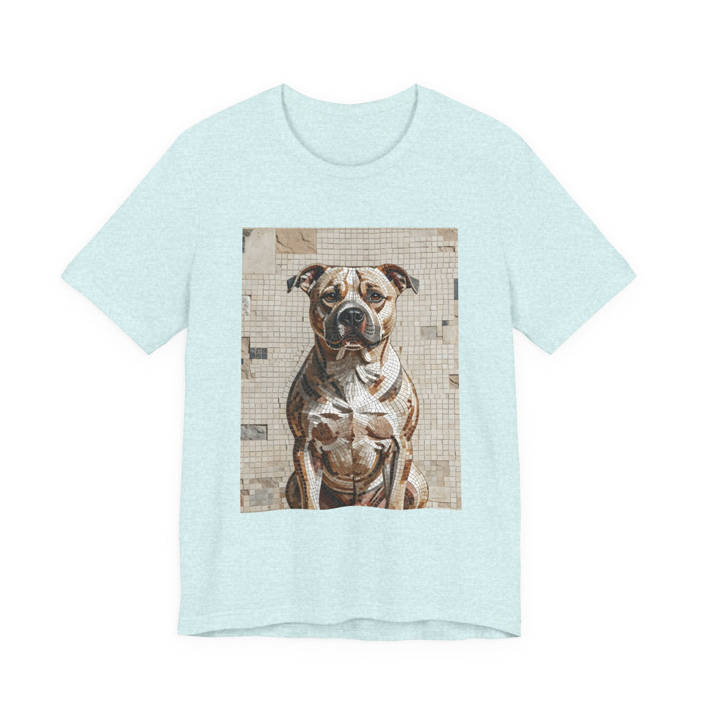 Staffordshire Bull Terrier T Shirt | Living Work of Art Collection | Mosaic Style