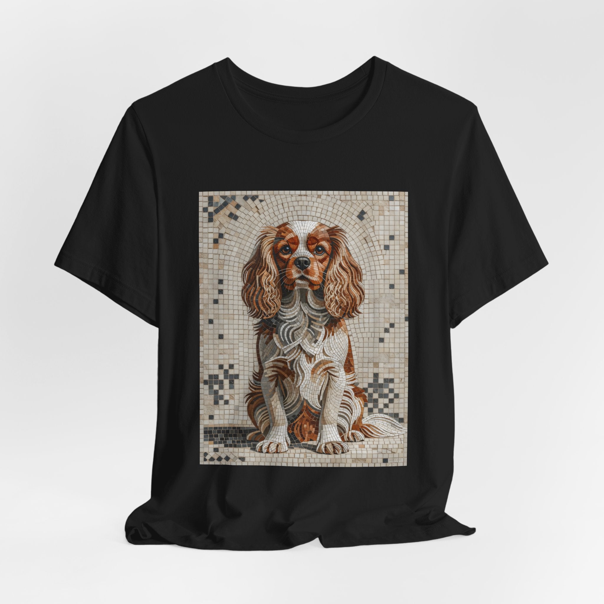 Cavalier King Charles Spaniel T Shirt | Living Work of Art Collection | Mosaic Style