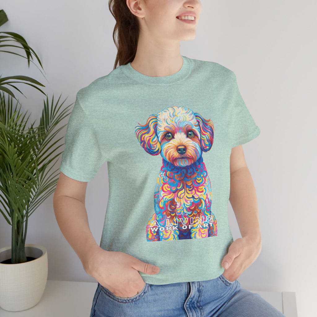 Maltipoo T Shirt | Living Work of Art Collection | Pointillism Style