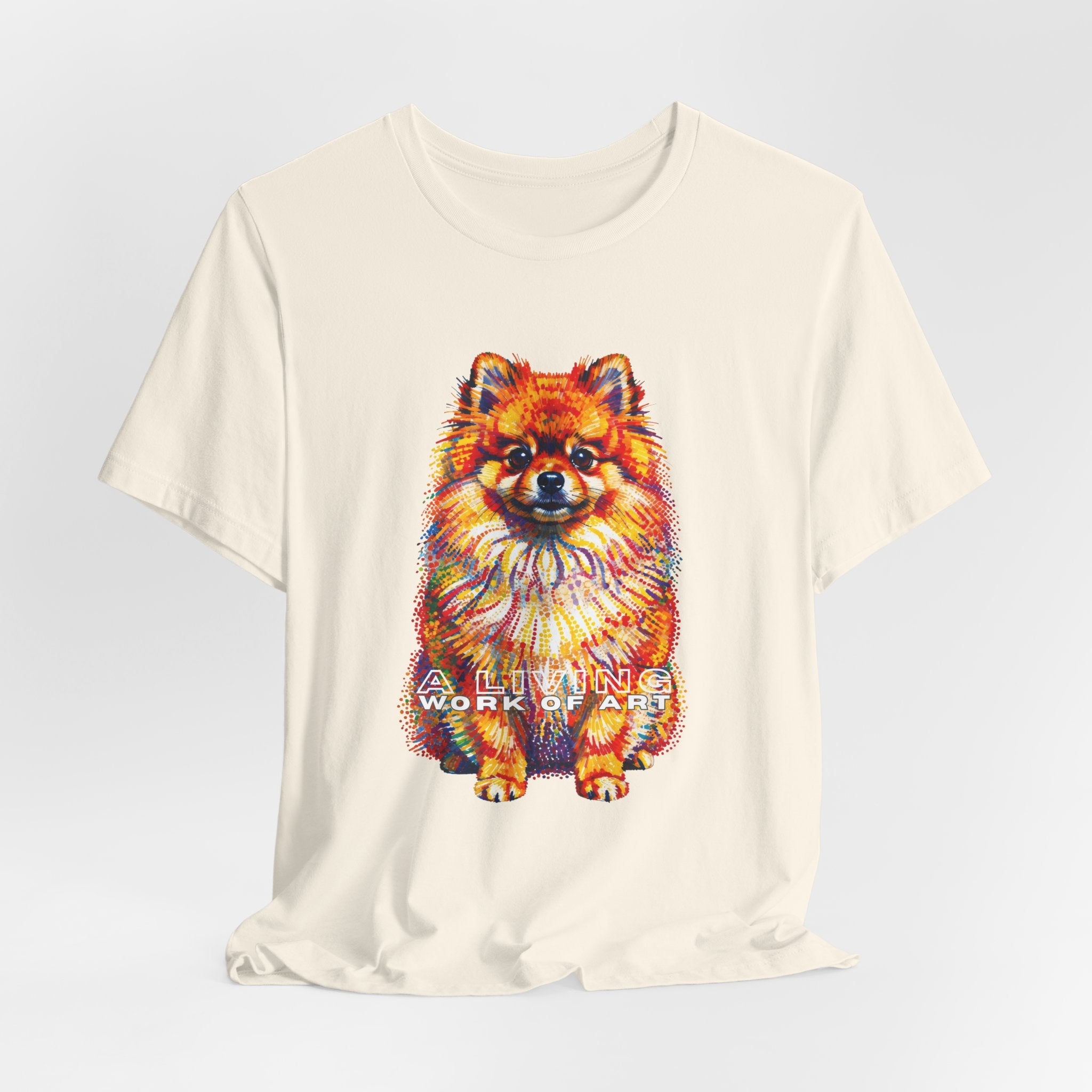 Pomeranian T Shirt | Living Work of Art Collection | Pointillism Style