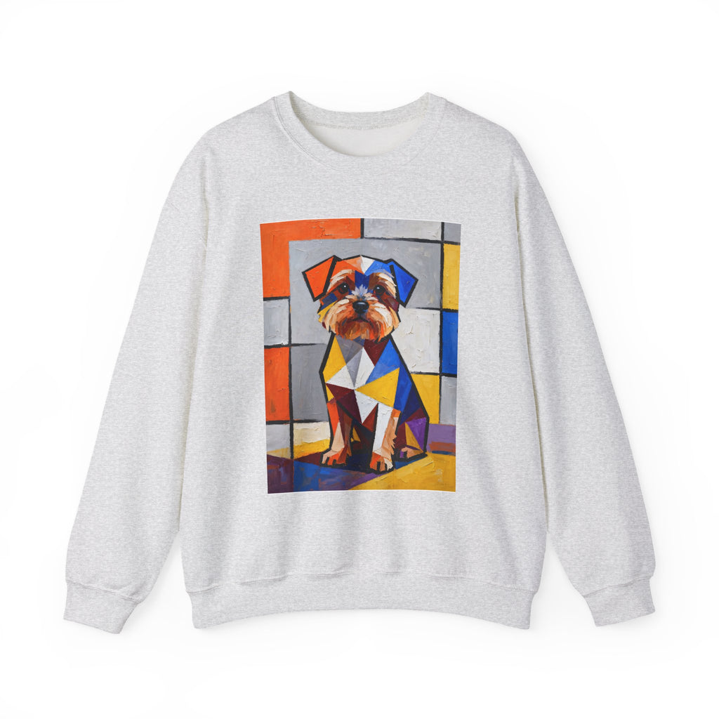 Yorkipoo Sweatshirt | Living Work of Art Collection | Cubist Style